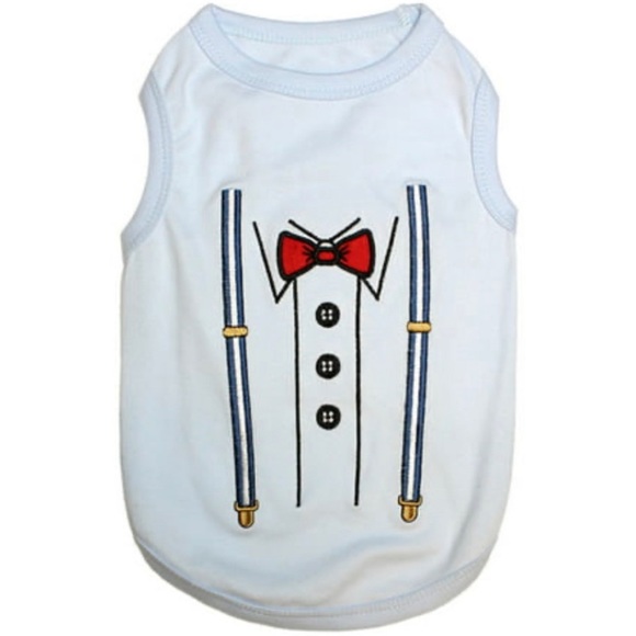 PARISIAN Pet Dog Clothes SUSPENDER T-Shirt L - Picture 1 of 5